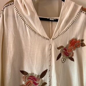 Sundance embroidered sweater w/hood